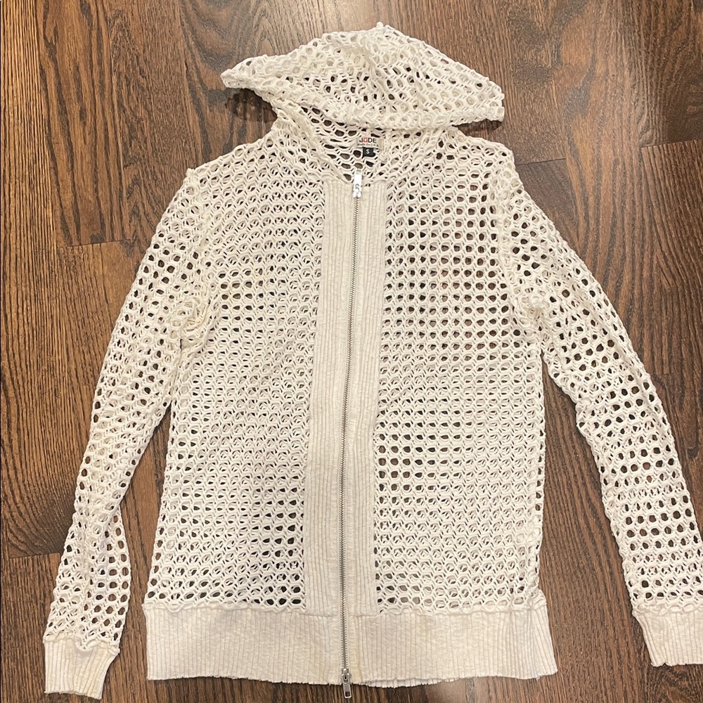 White Zip-Up Hoodie